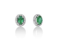 Orecchini Miluna Donna Le Gemme Preziose in Oro bianco Smeraldo ERD2036